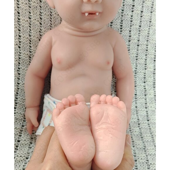 43cm Elf Doll 4.4lbs Full Body Platinum Silicone BabyGirl Doll Open Eyes Newborn - Picture 12 of 16